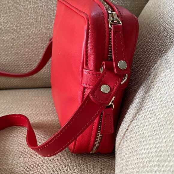 Longchamp Red Leather Crossbody Bag - Picture 6 of 14